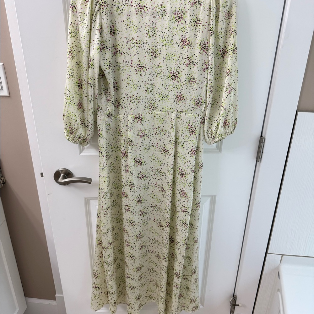 Little Moon Satin Wrap Dress